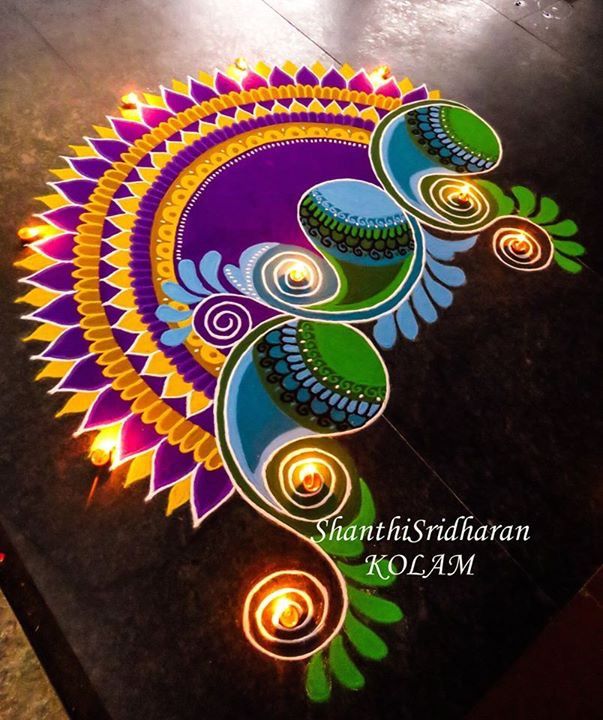 simple and easy rangoli designs with dots for home