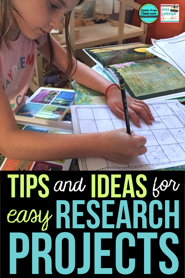 Tips and Ideas for Research Projects in the Classroom | Upper Elementary  Snapshots