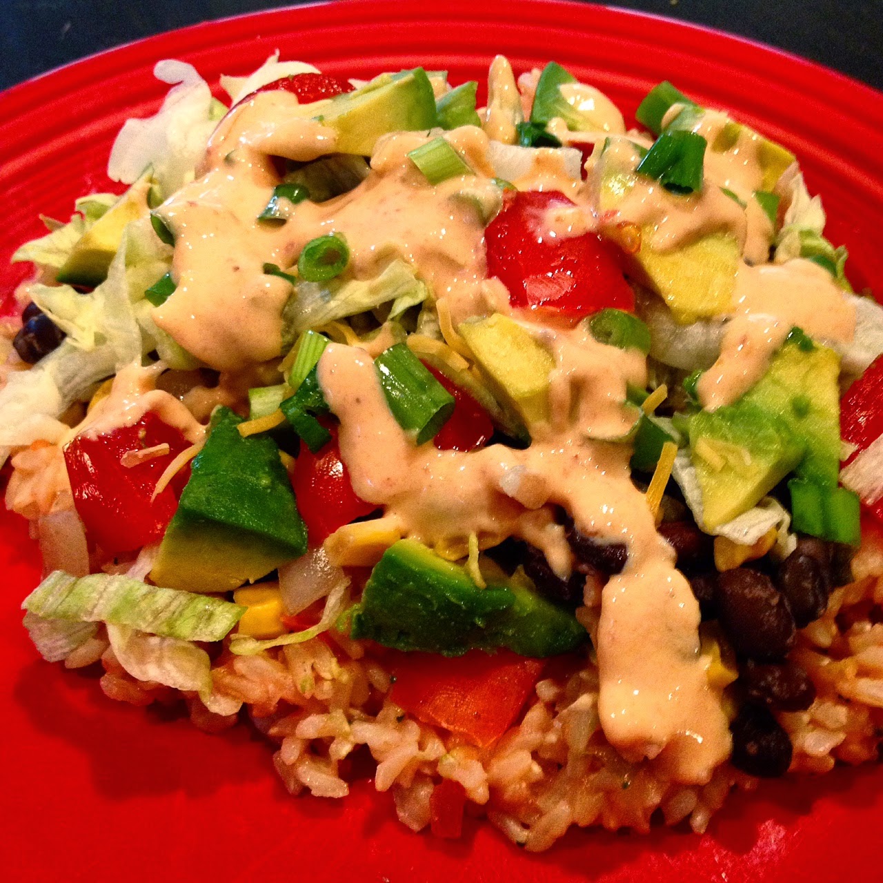 Tasty and (Mostly) Healthy Recipes Burrito Bowl with Homemade Creamy