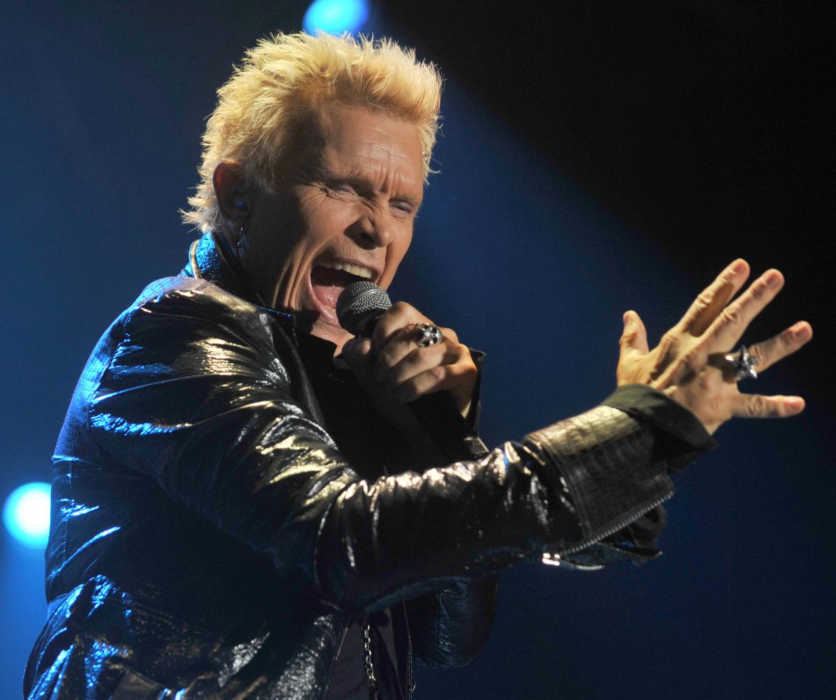 Billy idol yelling at the christmas tree