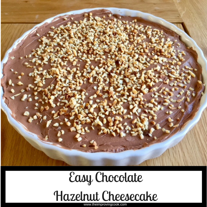 Easy Chocolate Hazelnut Cheesecake (No Bake)