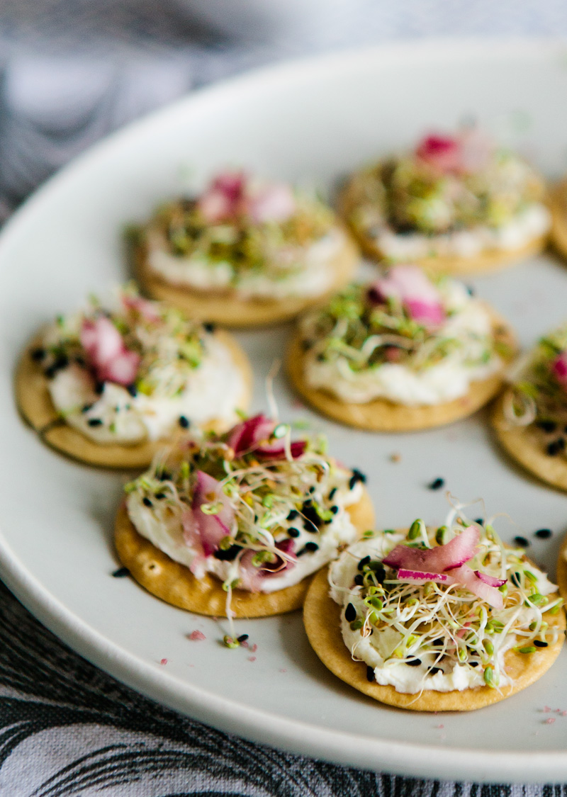 tea cup tea: MASCARPONE SPROUT CANAPES WITH COCONUT POUCHONG TEA