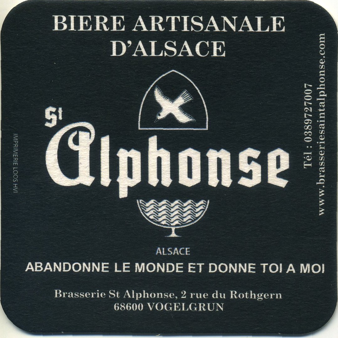 Sous bocks bretons Brasserie St Alphonse, Vogelgrun