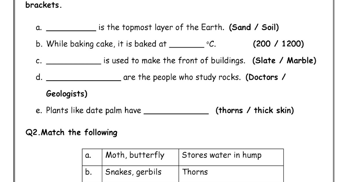Birla World School Oman: Homework for Grade 2 as on 02-05-2019