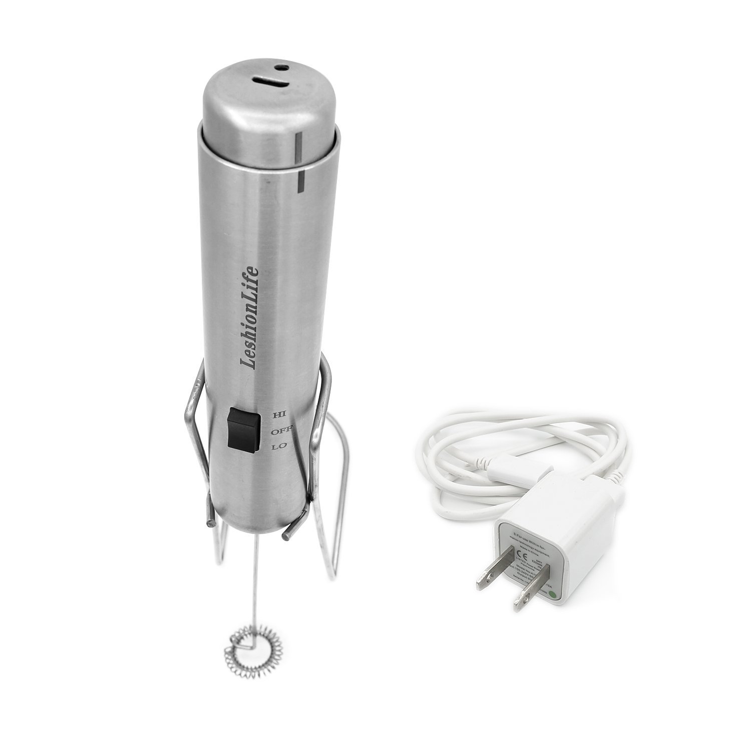 Small Hand Blender Rechargeable USB Charger 2 Speed Stainless Steel
