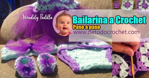 Vestido y accesorios para Bebé Princesa a Crochet / Paso a paso