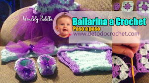 Vestido y accesorios para Bebé Princesa a Crochet / Paso a paso