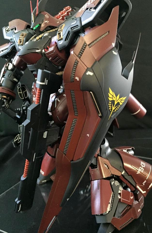 Custom Build MG 1/100 MSN04 Sazabi Ver. Ka "Dark King"