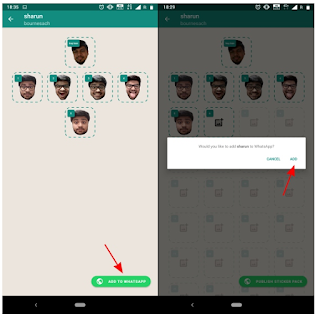 Cara membuat dan mengirim stiker wajah anda di whatsapp