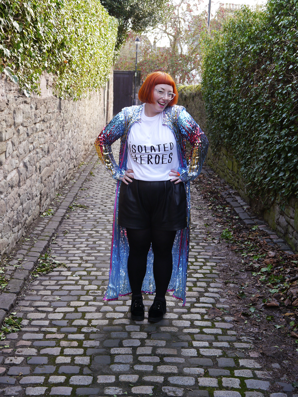 Isolated Heroes Street Styling Isolated Heroes, Styled by Helen, Dundee designer, Scottish designer, Scottish blogger, Independent designer, street style, sequined outfit