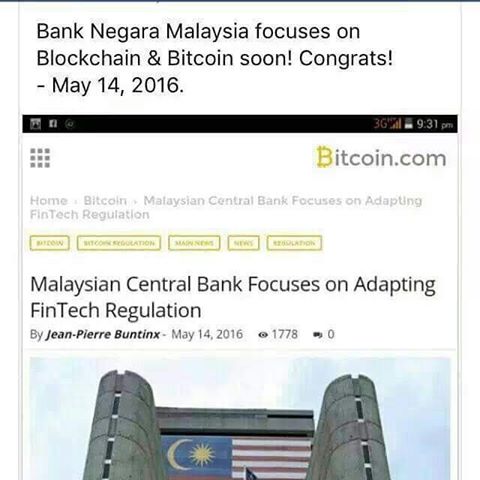 malaysia mengakui Bitcoin sebagai mata wang