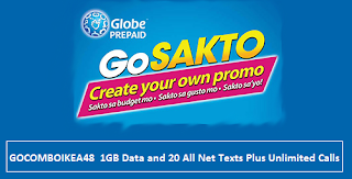 GOCOMBOIKEA48 1GB Data and 20 All Net Texts Plus Unlimited Calls GOCOMBOIKEA48 1GB Data and 20 All Net Texts Plus Unlimited Calls