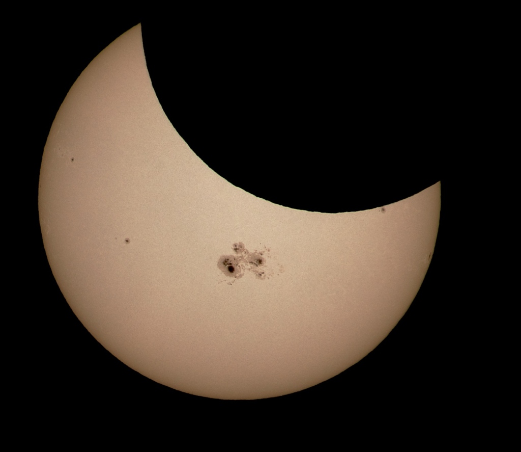 Eclipse and sunspots