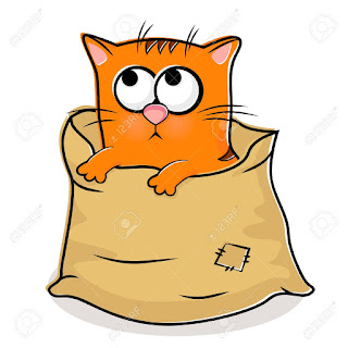 10192811 illustration of nice red kitten in linen bag Stock Photo