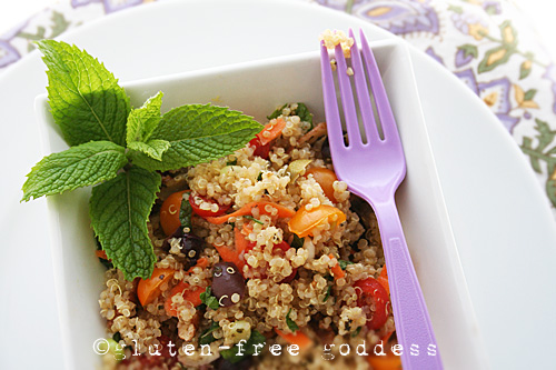 Like cous cous- but gluten-free- a summer quinoa salad. #glutenfree #vegan