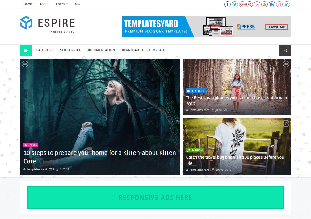Espire Stylish Blogger Template