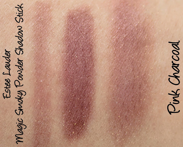 Estee Lauder Magic Smoky Powder Shadow Stick - Pink Charcoal Swatches & Review
