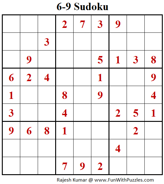 6-9 Sudoku (Fun With Sudoku #148)