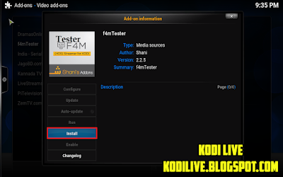 How To Install F4M Tester On KODI