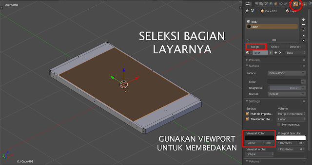 Pemisahan bagian model smartphone Pemisahan bagian model smartphone