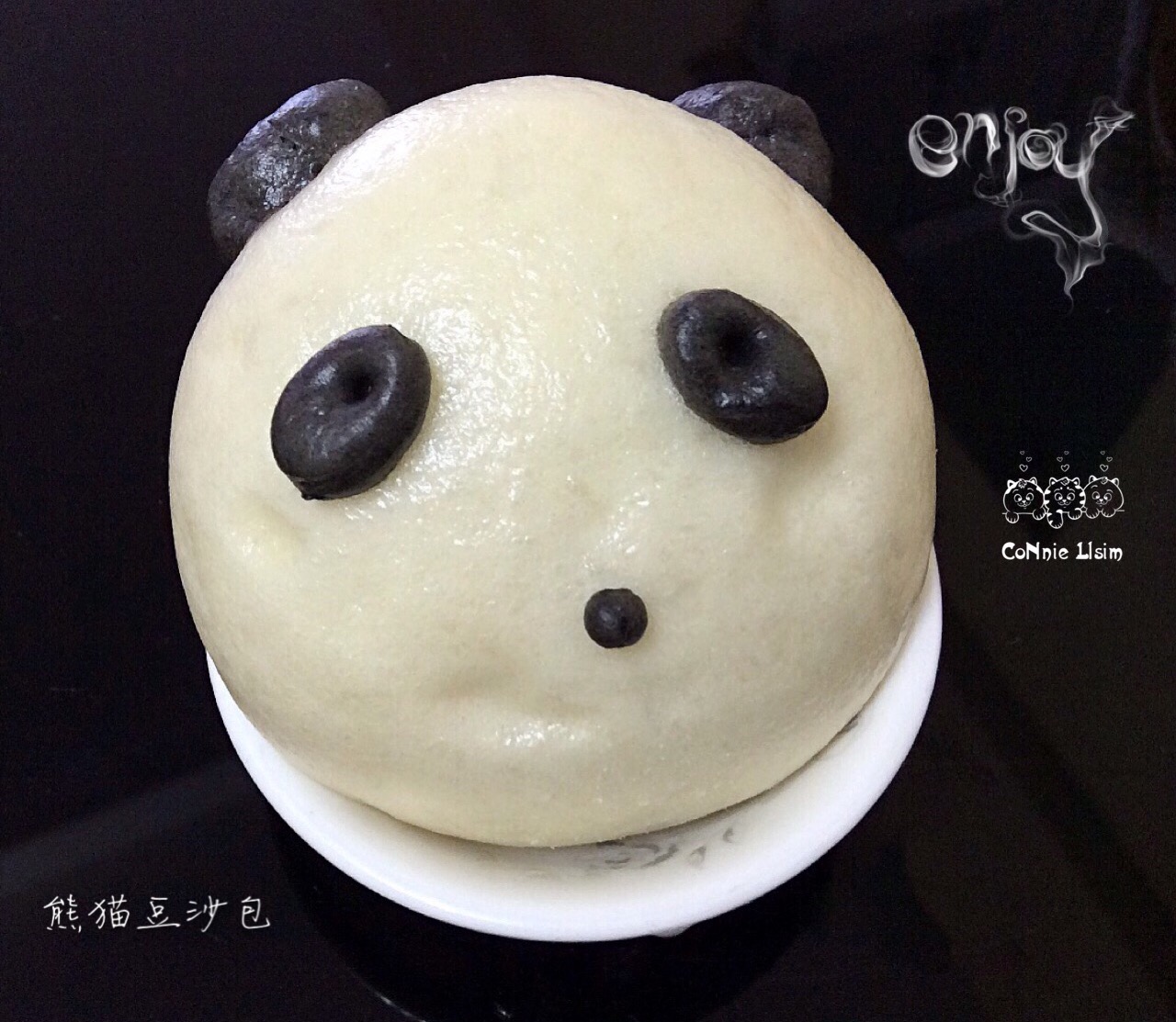 Little Cafe 小茶室: Panda Red Bean Pau 熊猫造型豆沙包子