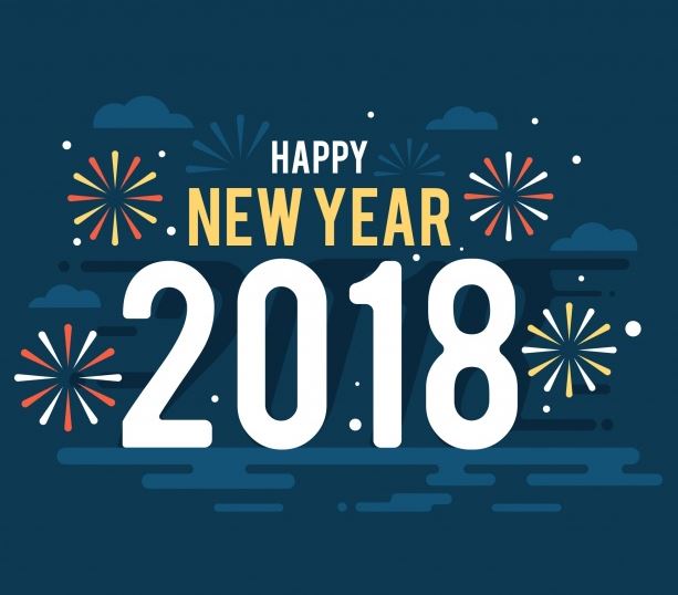 gelukkig-nieuwjaar-2018-achtergrond-met-vuurwerk-in-plat-ontwerp gelukkig nieuwjaar 2018 achtergrond met vuurwerk in plat ontwerp
