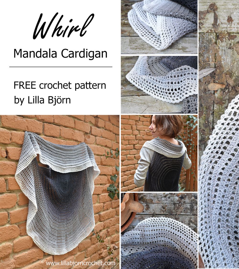 Whirl Mandala Cardigan - FREE crochet pattern | LillaBjörn's Crochet World