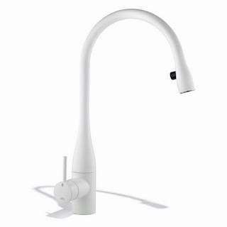 White Kitchen Faucet Pull Down