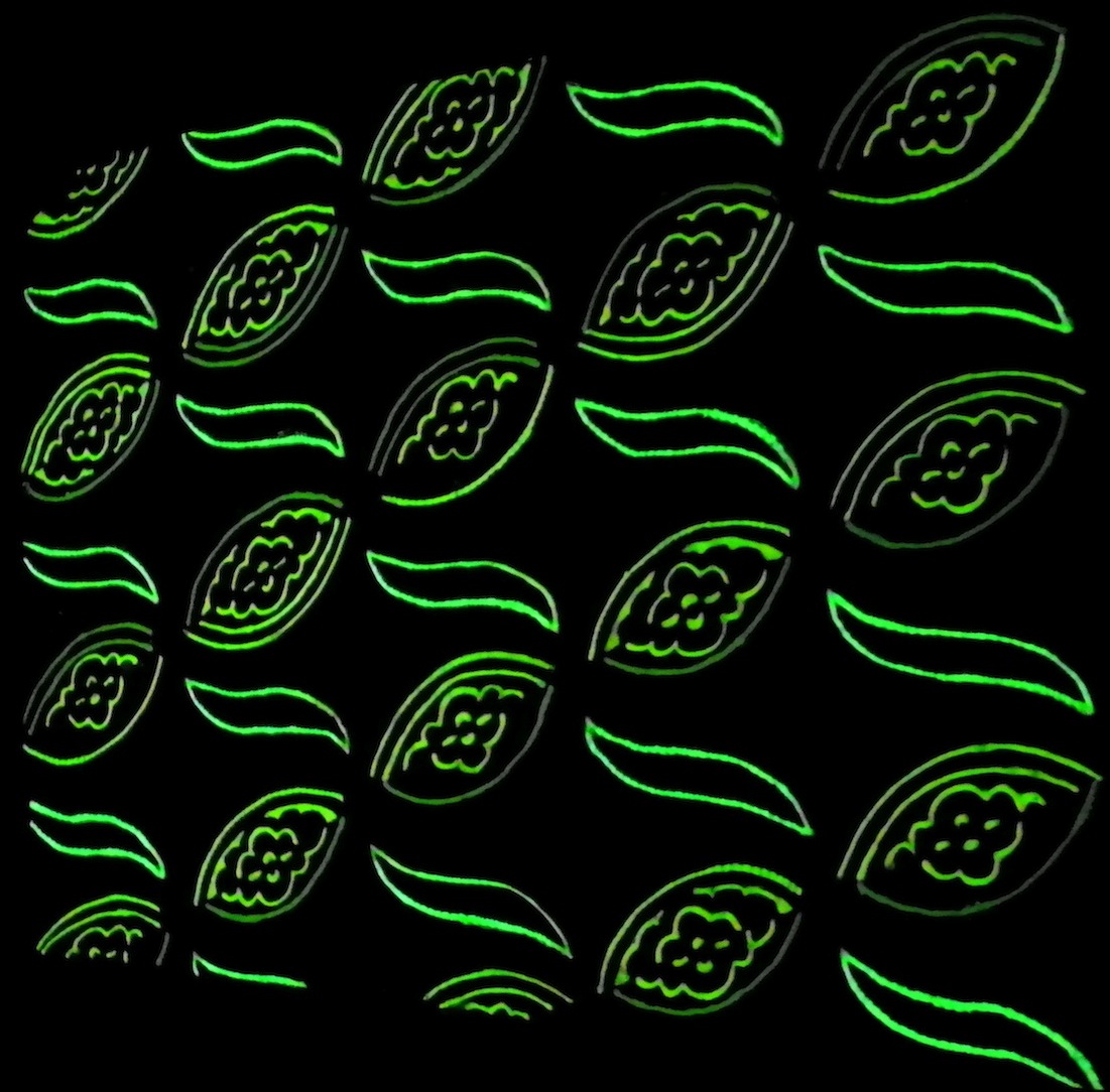 glowinthedark fabric panel