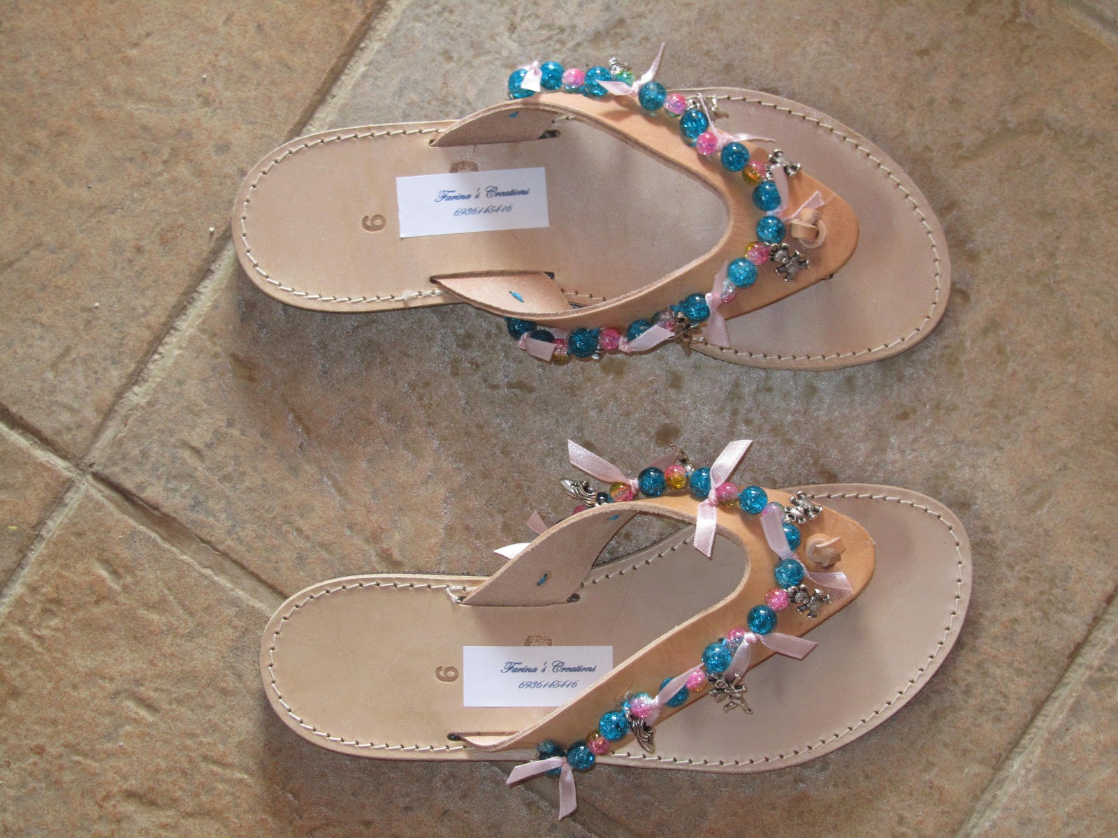 Farina's Creations: Hand decorated sandals