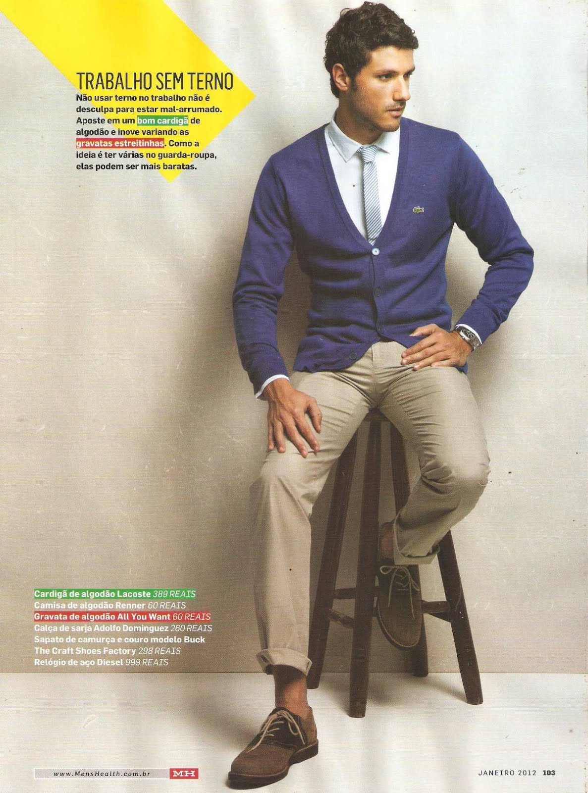 Men's Health Brasil Janeiro 2012 Brazil Male Models