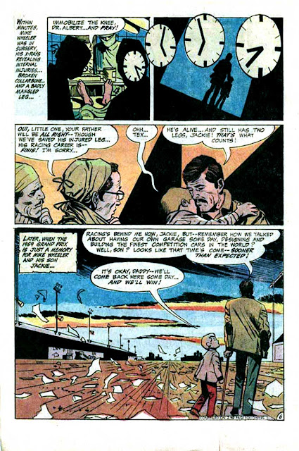 Hot Wheels v1 #1 dc 1970s bronze age comic book page art by Alex Toth Hot Wheels v1 #1 dc 1970s bronze age comic book page art by Alex Toth