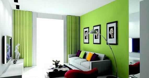 10 Kombinasi Warna Cat Ruang Tamu 2 Warna yang Cantik dan ...