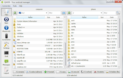 QtADB=>Files - Mange (copy, move and delete) files and directories.