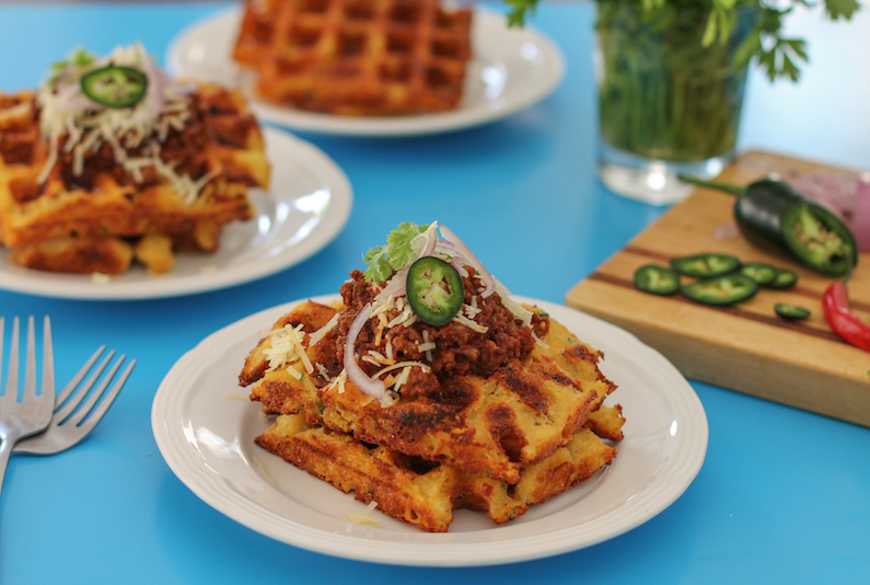 Food Lust People Love Mexican Cornbread Waffles BreadBakers