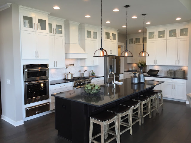 Beautiful wood-like flooring that stands up to the test of a kitchen