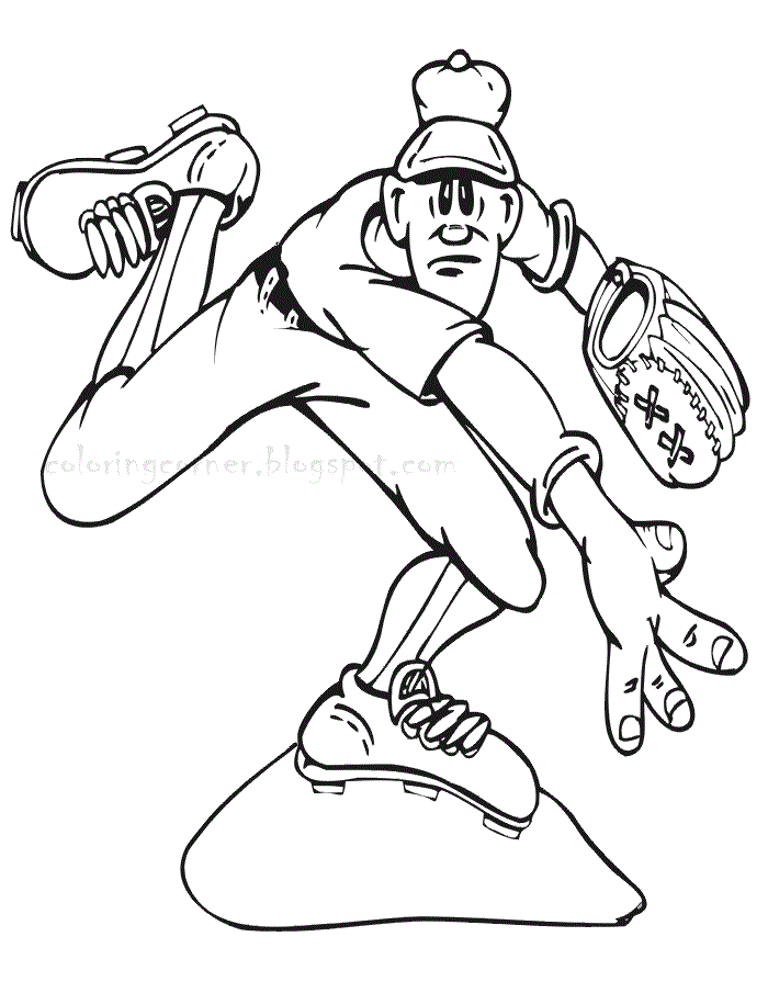 Baseball Printable Coloring Pages
