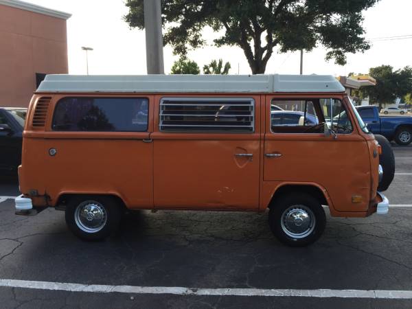 1975 VW Westfalia Orange Bus | vw bus wagon
