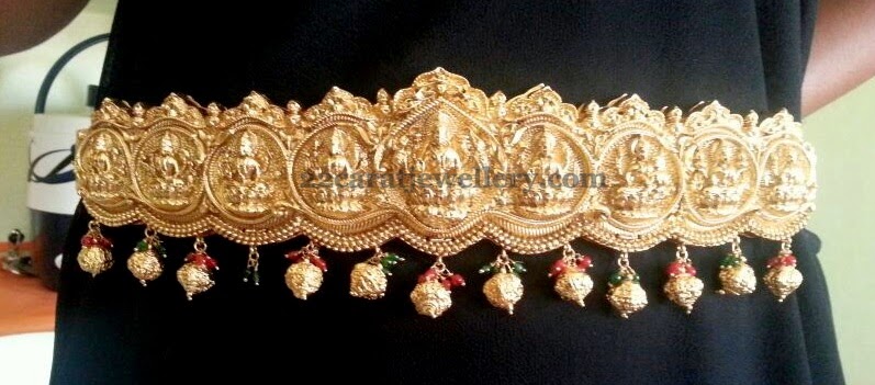Gold Plated Astalakshmi Waistbelt - Jewellery Designs