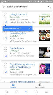 Google search will show events primarily based for your interest and location