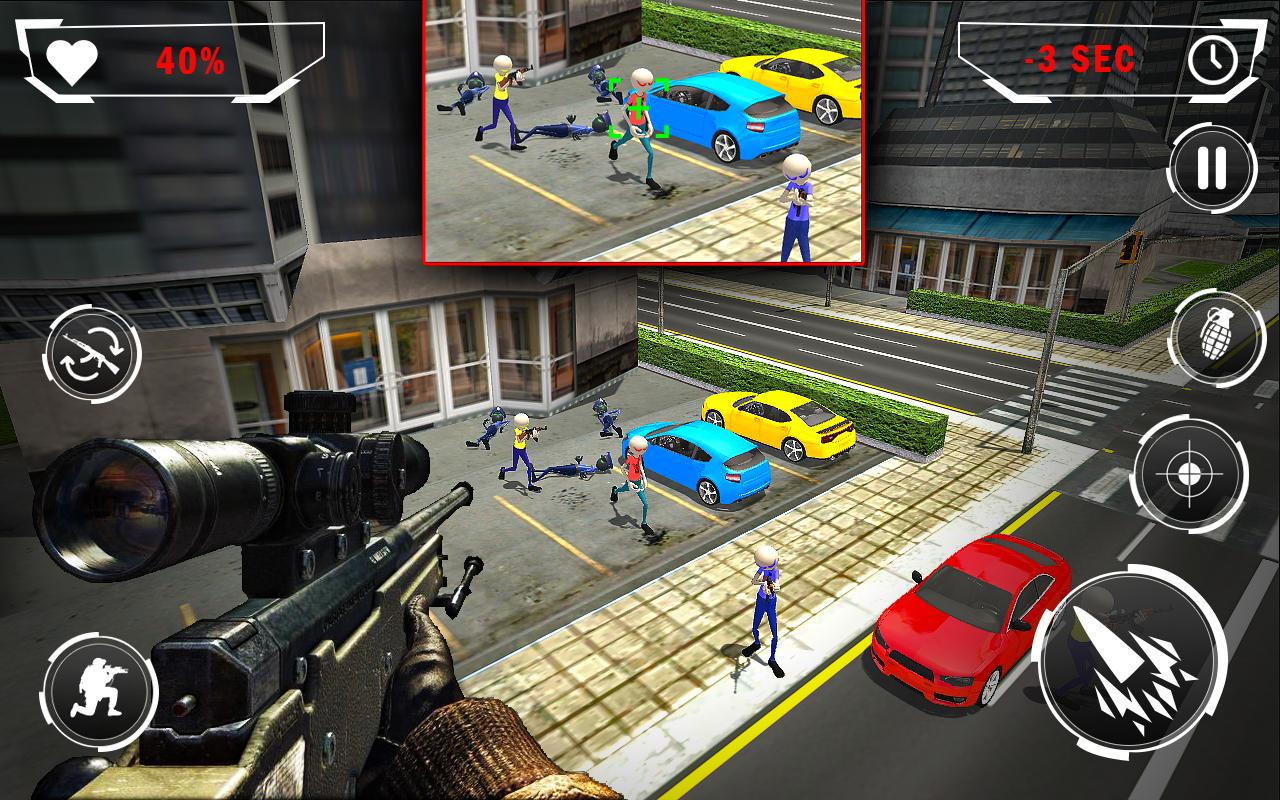 American Monster vs Stickman Ninja Sniper Battle MOD APK