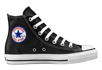 Running Shoes Sneakers: Black Converse High Tops