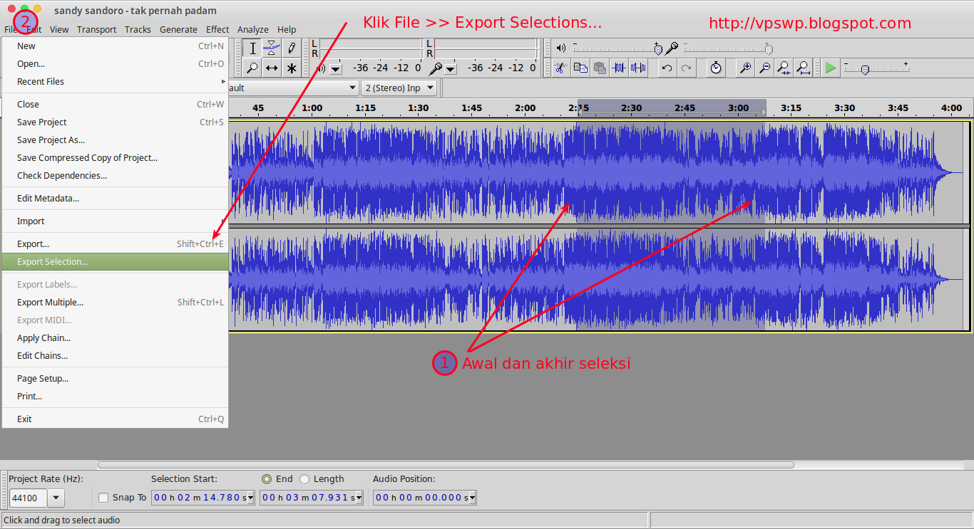 Cara Membuat Ringtone di Ubuntu Menggunakan Audacity Cara Membuat Ringtone di Ubuntu Menggunakan Audacity cara potong lagu dengan audacity