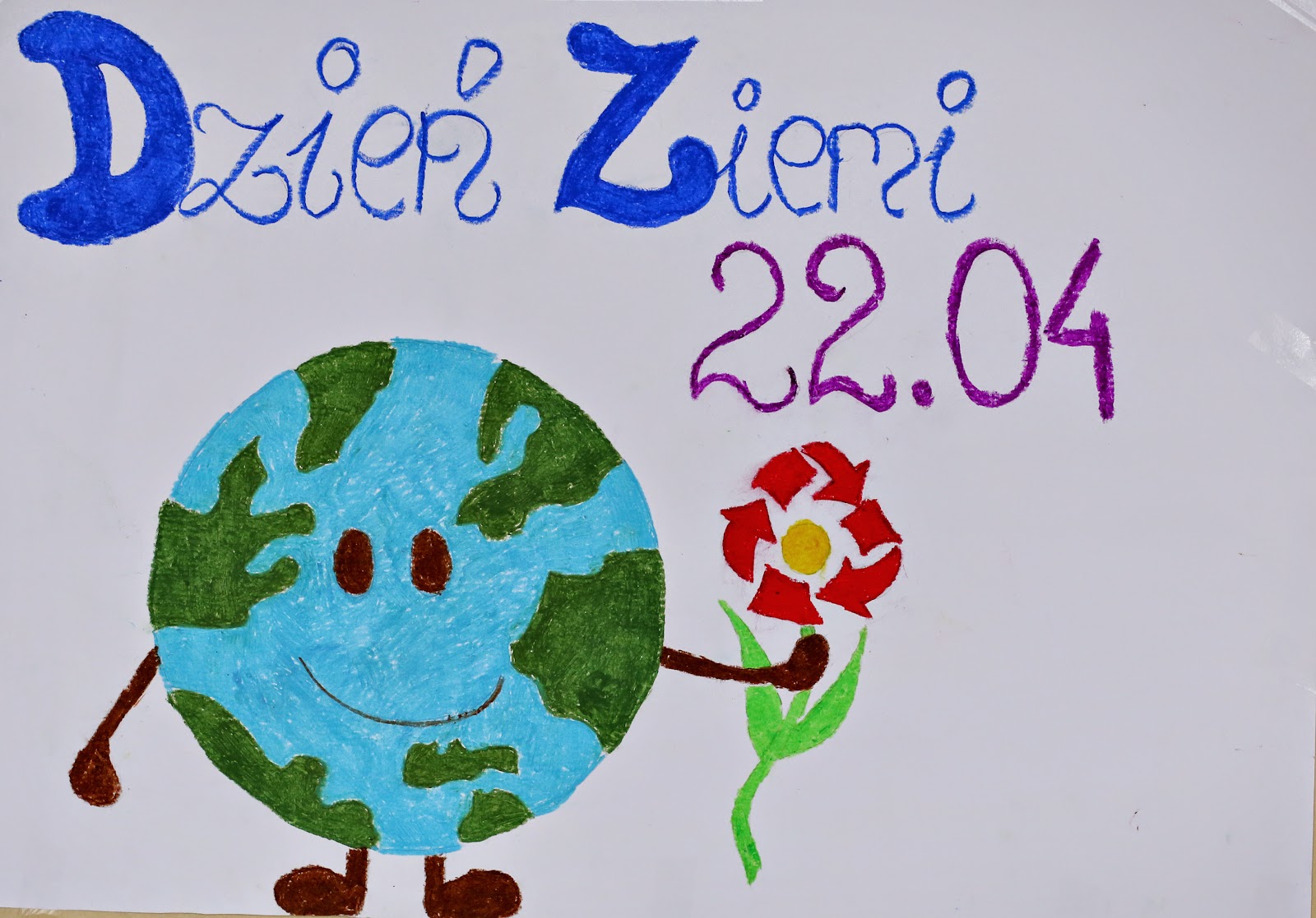 Plakat Na Dzień Ziemi Rysunek Samorząd Uczniowski ZSP 3 Tarnobrzeg: Światowy Dzień Ziemi