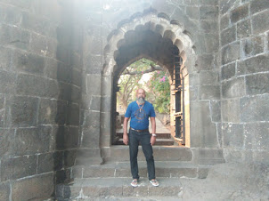 At the entrance gate "MAHADARWAJA" of Shivneri Fort.