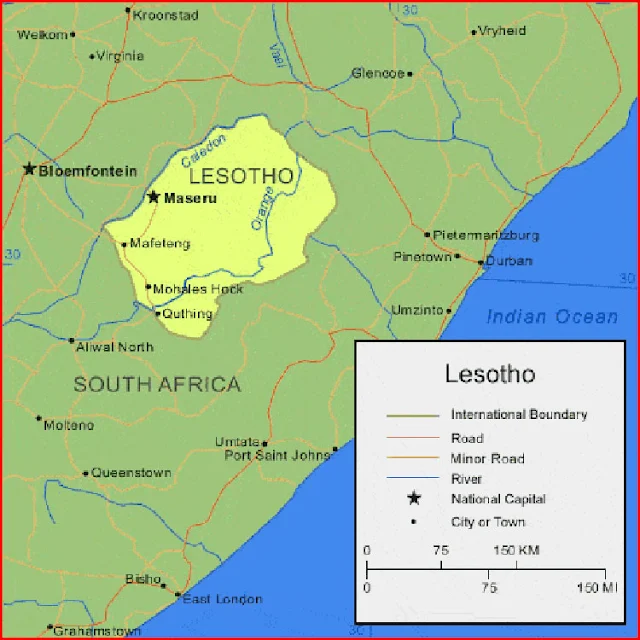 image: Map of Lesotho