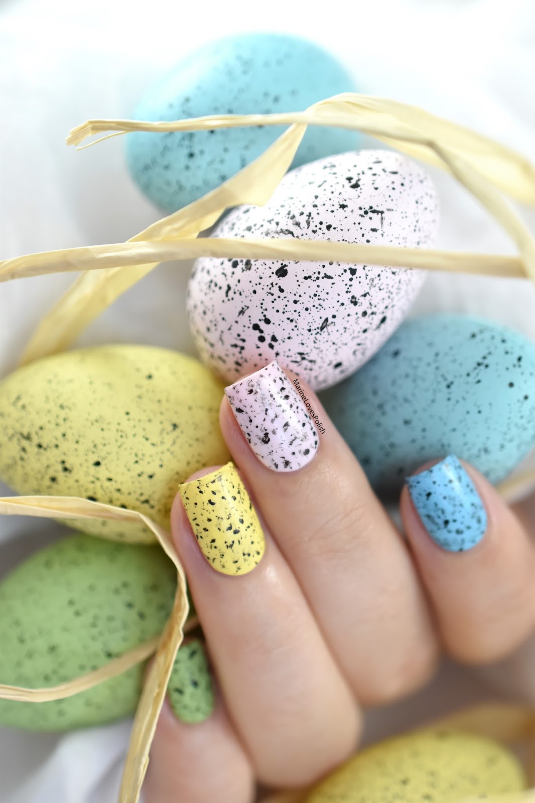 Nailstorming Happy Easter! / Speckled eggs nail art [VIDEO TUTORIAL