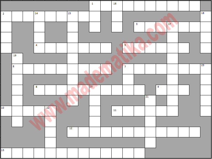 TekaTeki Silang Matematika SMP Kelas 8 madematika