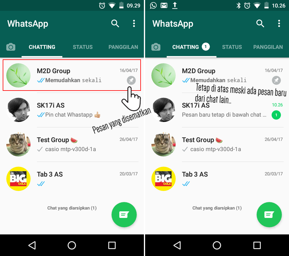 Menyematkan Chat WhatsApp Penting di Urutan Paling Atas