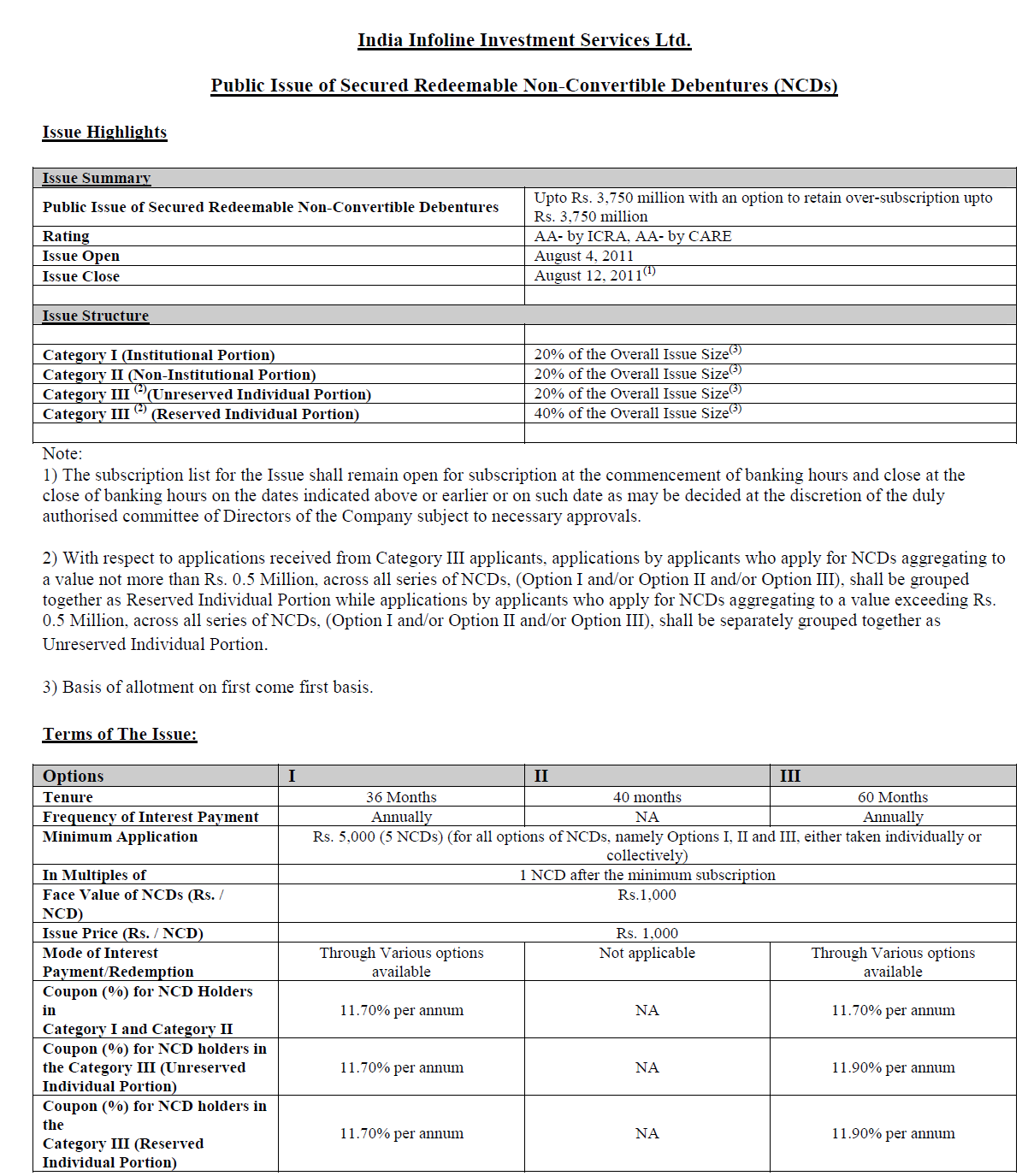 DENIP Consultants Pvt. Ltd. India Infoline Investment Services limited